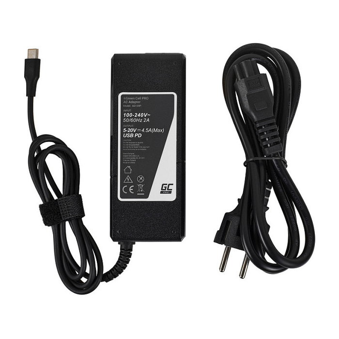Green Cell Cargador USB-C PRO 90W AD139P Green Cell Cargador USB-C PRO 90W AD139P