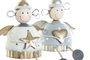 DKD Home Decor Figura de Metal Ángel Surtido de 2 unidades
