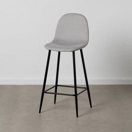 Taburete Gris Tejido-Metal Salón 45,50 X 45 X 105,50 cm