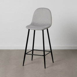 Taburete Gris Tejido-Metal Salón 45,50 X 45 X 105,50 cm (Set de 4)