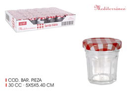 Mediterraneo Tarrito Vidrio Multiusos 30 cc (Ancho: 4,8 cm, Alto: 5,4 cm, Largo: 4,7 cm) (72 Unidades)