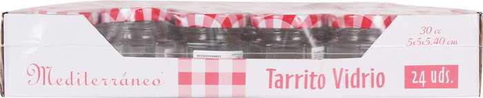 Mediterraneo Tarrito Vidrio Multiusos 30 cc (Ancho: 4,8 cm, Alto: 5,4 cm, Largo: 4,7 cm) (72 Unidades)