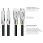 PYTHON Series Cable HDMI 2.1 Ultra High Speed 8K UHD-2/ 4K UHD 3m negro