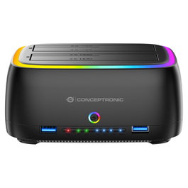 Conceptronic DONN36B Estación de acoplamiento para 2 unidades HDD/SSD 2.5/3.5 pulgadas