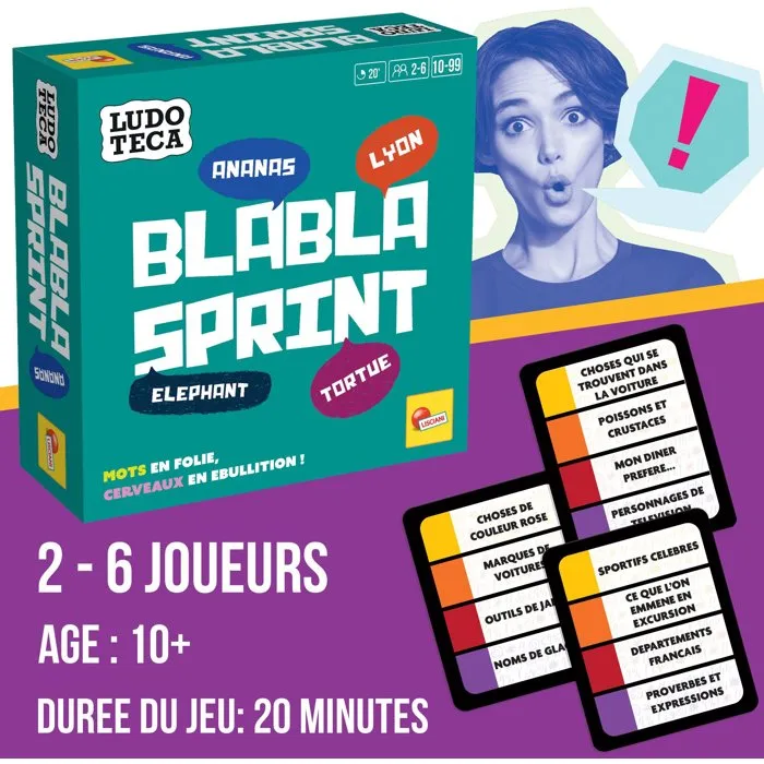 Liscianigiochi Blabla Sprint Juego de Palabras Ludoteca - AACKM16807 - De 2 a 6 Jugadores, Mayores de 10 Años