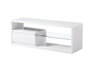 DKD Home Decor Mueble TV MDF y Cristal Blanco 140x40x50