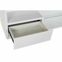 DKD Home Decor Mueble TV MDF y Cristal Blanco 140x40x50