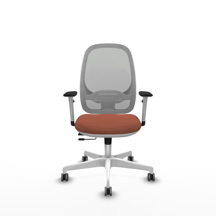 PIQUERAS Y CRESPO Silla de oficina Cilanco con mecanismo Sincro/Traslack, Tela Marrón y Malla Gris PIQUERAS Y CRESPO Silla de oficina Cilanco con mecanismo Sincro/Traslack, Tela Marrón y Malla Gris