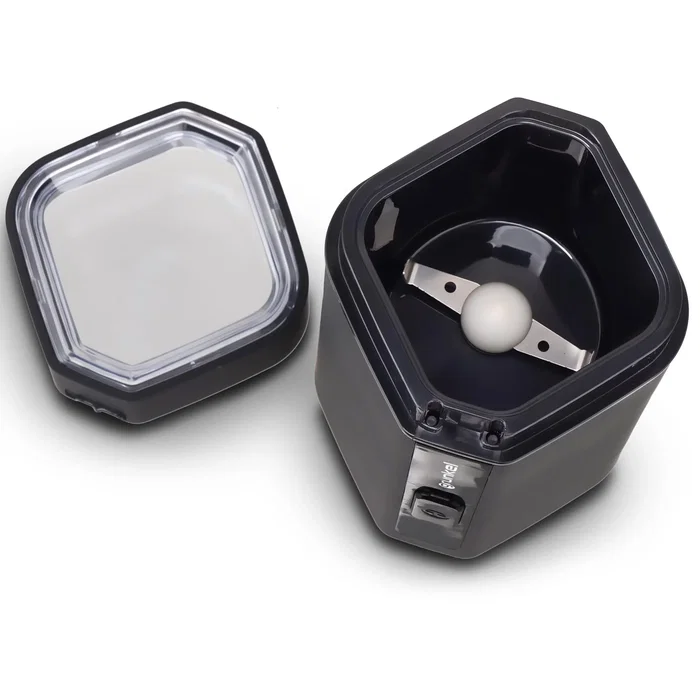 Grunkel Molinillo de Café Eléctrico MO-150NG, 150 W, 50 g de Capacidad, Cuchillas Acero Inoxidable, Visor Transparente, Negro