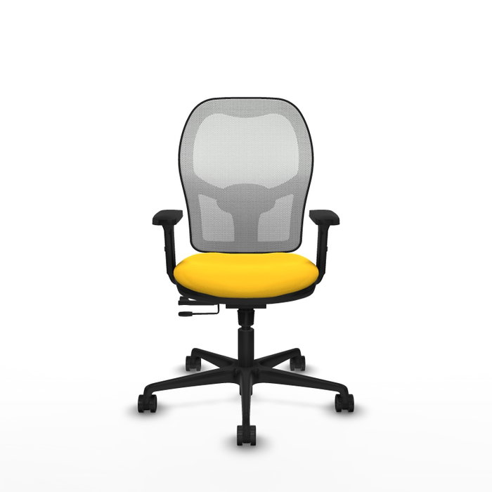 PIQUERAS Y CRESPO Silla de oficina Jorquera con mecanismo Sincro/Traslack Amarillo y Blanco PIQUERAS Y CRESPO Silla de oficina Jorquera con mecanismo Sincro/Traslack Amarillo y Blanco