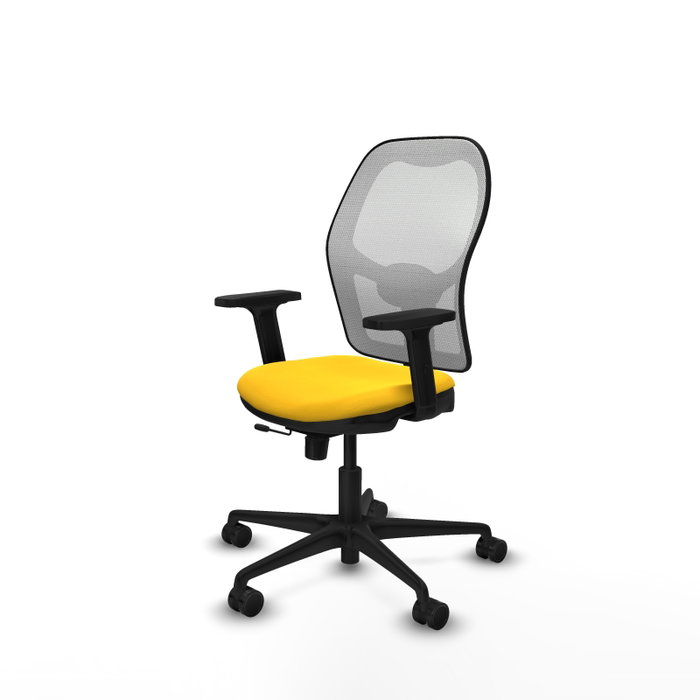 PIQUERAS Y CRESPO Silla de oficina Jorquera con mecanismo Sincro/Traslack Amarillo y Blanco PIQUERAS Y CRESPO Silla de oficina Jorquera con mecanismo Sincro/Traslack Amarillo y Blanco