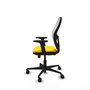 PIQUERAS Y CRESPO Silla de oficina Jorquera con mecanismo Sincro/Traslack Amarillo y Blanco