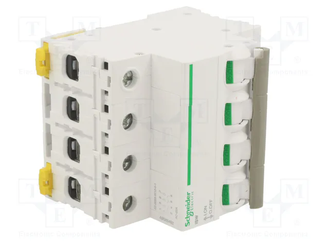 SCHNEIDER ELECTRIC Interruptor de aislamiento Acti 9 de 4 polos, 125A, 415VAC SCHNEIDER ELECTRIC Interruptor de aislamiento Acti 9 de 4 polos, 125A, 415VAC
