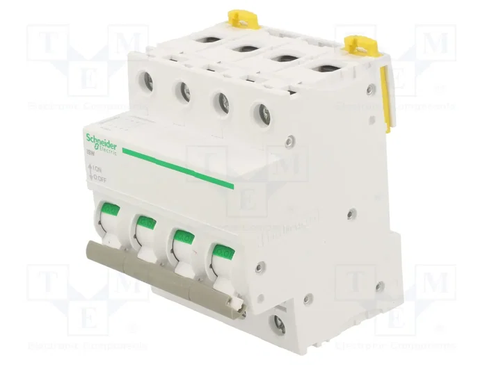 SCHNEIDER ELECTRIC Interruptor de aislamiento Acti 9 de 4 polos, 125A, 415VAC SCHNEIDER ELECTRIC Interruptor de aislamiento Acti 9 de 4 polos, 125A, 415VAC