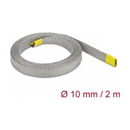 DeLOCK Funda trenzada para protección EMC estirable 2 m x 10 mm Gris
