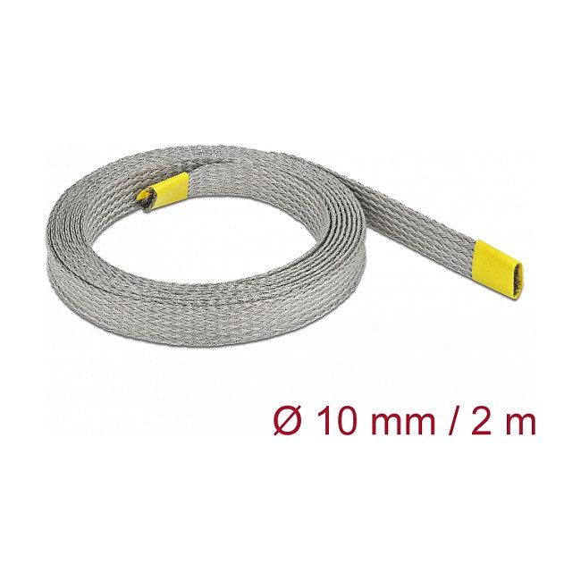 DeLOCK Funda trenzada para protección EMC estirable 2 m x 10 mm Gris DeLOCK Funda trenzada para protección EMC estirable 2 m x 10 mm Gris