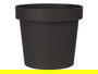 Ibergarden Maceta Plástico Antracita 14 cm Diámetro x 12.5 cm Alto - Ideal para Plantas de Interior y Exterior (Set de 12)