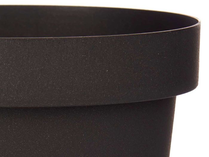 Ibergarden Maceta Plástico Antracita 14 cm Diámetro x 12.5 cm Alto - Ideal para Plantas de Interior y Exterior (Set de 12)