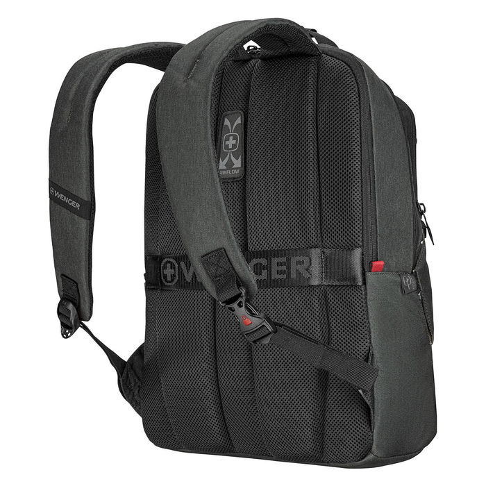 Wenger Mochila MX ECO Professional para portátil de 16 pulgadas (40,64cm) y tablet de 10 pulgadas (25,4cm), Color Carbón