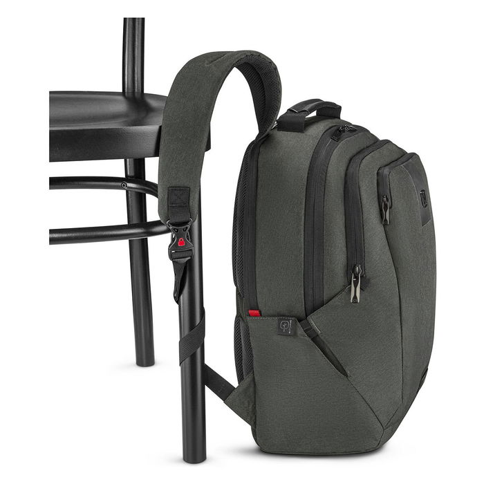 Wenger Mochila MX ECO Professional para portátil de 16 pulgadas (40,64cm) y tablet de 10 pulgadas (25,4cm), Color Carbón