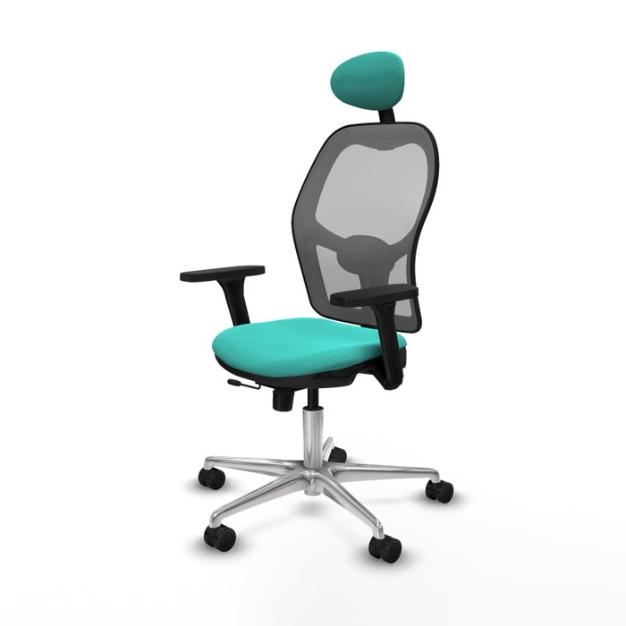 PIQUERAS Y CRESPO Silla de oficina Jorquera con Mecanismo Sincro/Traslack, Turquesa y Gris PIQUERAS Y CRESPO Silla de oficina Jorquera con Mecanismo Sincro/Traslack, Turquesa y Gris