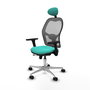PIQUERAS Y CRESPO Silla de oficina Jorquera con Mecanismo Sincro/Traslack, Turquesa y Gris