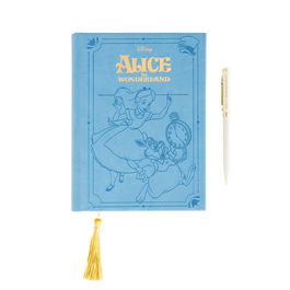 ERIK Set Cuaderno A5 y Bolígrafo Alicia en el País de las Maravillas Disney con Tapa Dura, 200 Hojas y Caja de Regalo