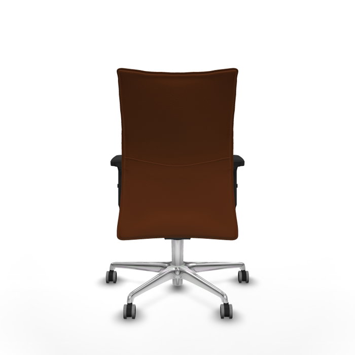 PIQUERAS Y CRESPO Silla Albacete Confidente Marrón con Mecanismo Sincro y Base de Aluminio PIQUERAS Y CRESPO Silla Albacete Confidente Marrón con Mecanismo Sincro y Base de Aluminio
