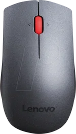 Lenovo Professional Wireless Laser Mouse, 1600 DPI, 5 Botones, Desplazamiento 4 Direcciones, 2.4 GHz, Ergonómico, Negro