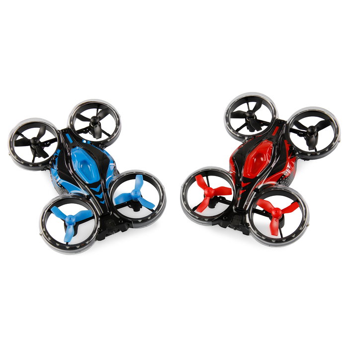 AMEWI Fight Star Battle Drone Set RTF (Ready-to-Fly) con Función de Despegue Automático para Niños de 8+ Años - Negro, Azul, Rojo