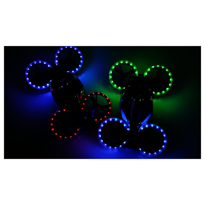 AMEWI Fight Star Battle Drone Set RTF (Ready-to-Fly) con Función de Despegue Automático para Niños de 8+ Años - Negro, Azul, Rojo