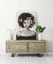 DKD Home Decor Cuadro Lienzo Chica Mariposas Surtido de 2 Piezas