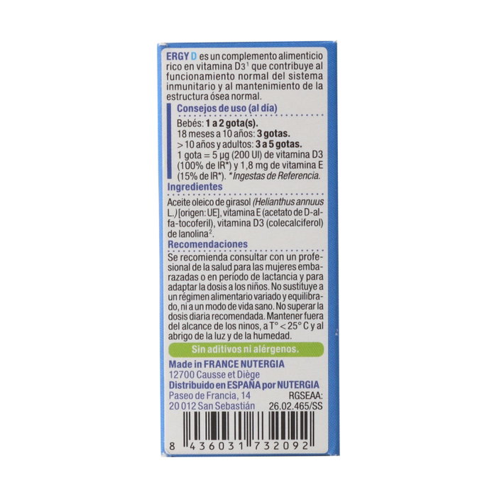 Nutergia Ergy D Vitamina D3 15 ml Nutergia Ergy D Vitamina D3 15 ml
