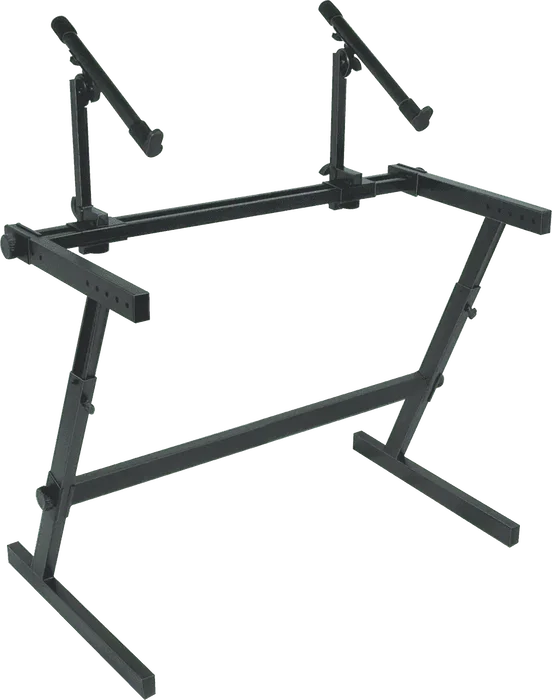 Quiklok Soporte Teclado Z726 "Z" Largo 2 Niveles Negro Acero Altura Regulable Suelo