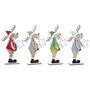 DKD Home Decor Figura de Reno de Madera y Poliéster, Surtido de 4 Unidades, Navidad Alpina