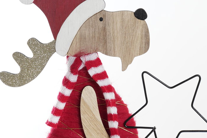 DKD Home Decor Figura Navidad Alpina Azul Granate 22 x 41 x 5 cm (4 Unidades) DKD Home Decor Figura Navidad Alpina Azul Granate 22 x 41 x 5 cm (4 Unidades)