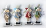 DKD Home Decor Figura de Reno de Madera y Poliéster, Surtido de 4 Unidades, Navidad Alpina