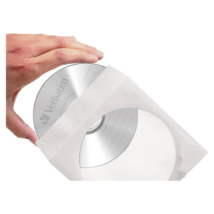 Verbatim Pack de 50 Fundas de Papel para CD/DVD