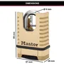 Master Lock Candado M1177EURD de Latón Macizo de Alta Seguridad, Grillete Protegido, Combinación Programable