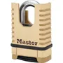 Master Lock Candado M1177EURD de Latón Macizo de Alta Seguridad, Grillete Protegido, Combinación Programable