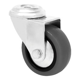 Cascoo Rueda de mobiliario Emily de 75 mm con goma gris