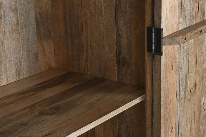 DKD Home Decor Armario Gris 85.5 x 47 x 180 cm (Ancho x Profundidad x Alto) con 2 Puertas DKD Home Decor Armario Gris 85.5 x 47 x 180 cm (Ancho x Profundidad x Alto) con 2 Puertas