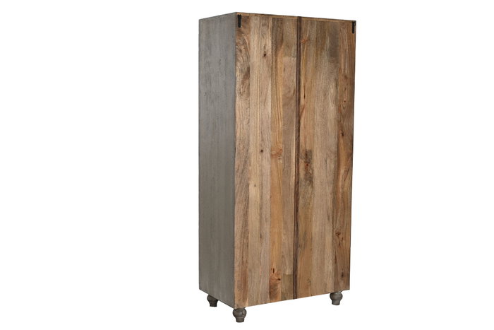 DKD Home Decor Armario Gris 85.5 x 47 x 180 cm (Ancho x Profundidad x Alto) con 2 Puertas DKD Home Decor Armario Gris 85.5 x 47 x 180 cm (Ancho x Profundidad x Alto) con 2 Puertas