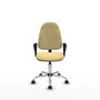 PIQUERAS Y CRESPO Silla de oficina Algarra Crema con Base Cromada
