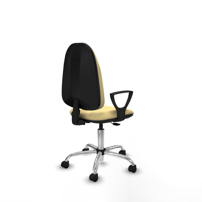 PIQUERAS Y CRESPO Silla de oficina Algarra Crema con Base Cromada PIQUERAS Y CRESPO Silla de oficina Algarra Crema con Base Cromada