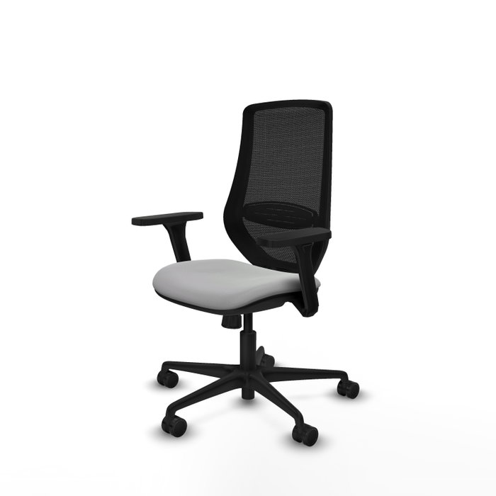 PIQUERAS Y CRESPO Silla de oficina Mardos con mecanismo Sincro, Gris claro y Negro