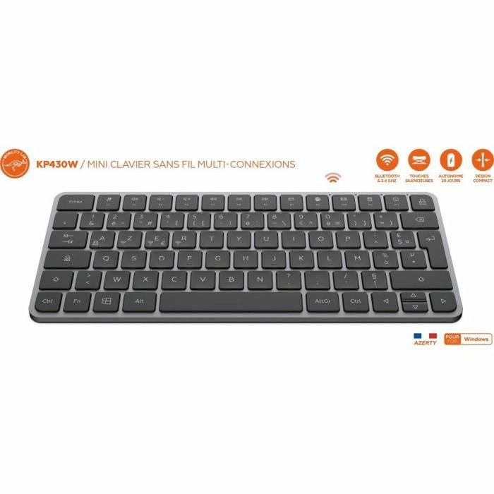 Teclado Mobility Lab KP430W Mini Gris