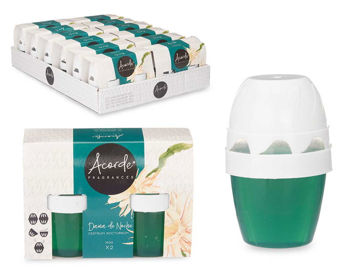 ACORDE Set 2 Ambientadores Gel 140gr Dama Noche Graduable Larga Duración Neutralizador Olores 14x10.5x7 cm (Set de 24) ACORDE Set 2 Ambientadores Gel 140gr Dama Noche Graduable Larga Duración Neutralizador Olores 14x10.5x7 cm (Set de 24)