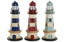DKD Home Decor Faro Atlantico Azul Marino Rojo 32 x 13 x 13 cm (3 Unidades)