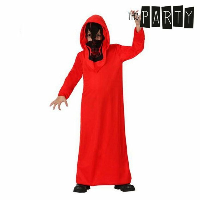 Atosa Disfraz de Demonio para Niño con Túnica, Capucha y Máscara, Talla 5-6 Años, Rojo